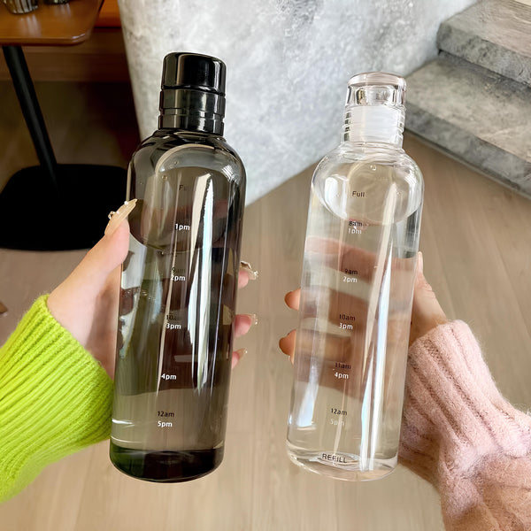 500ml Airtight & Time Scale Plastic Water Bottle