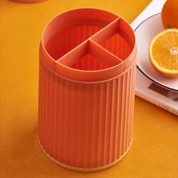 3 Grid Utensils Holder with Transparent Lid - All-In-One Store