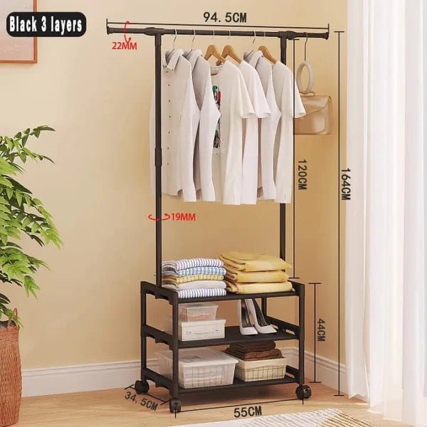 3-layer attachable cloth rack - All-In-One Store