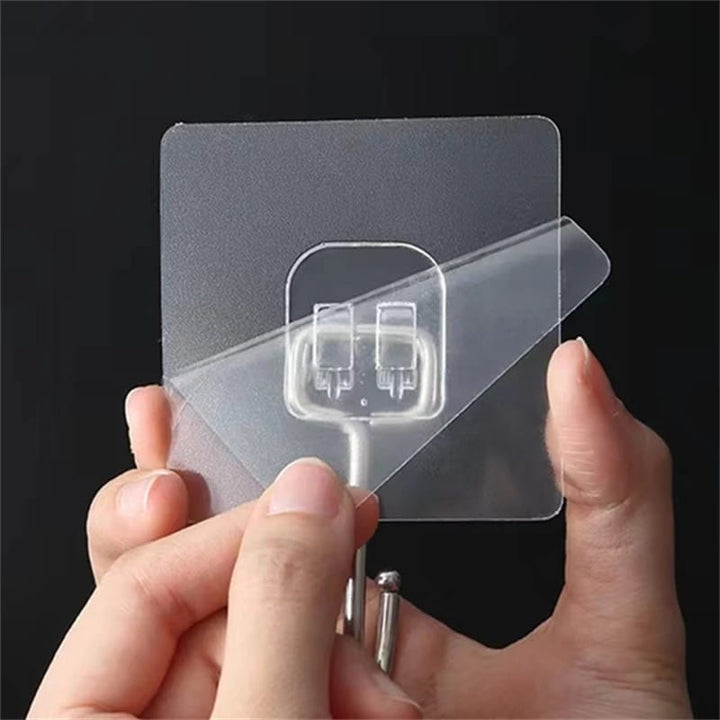 5 Pcs Clear Adhesive Wall Hooks - All-In-One Store