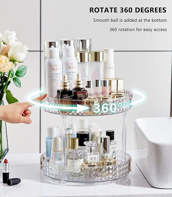 Multi-layer cosmetic storage 360 rotating