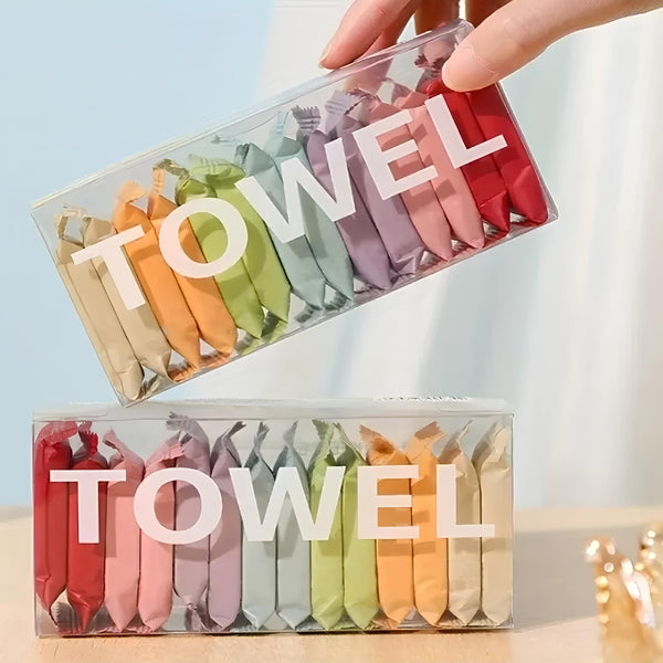 14pcs Compressed Travel Disposable Face Towel