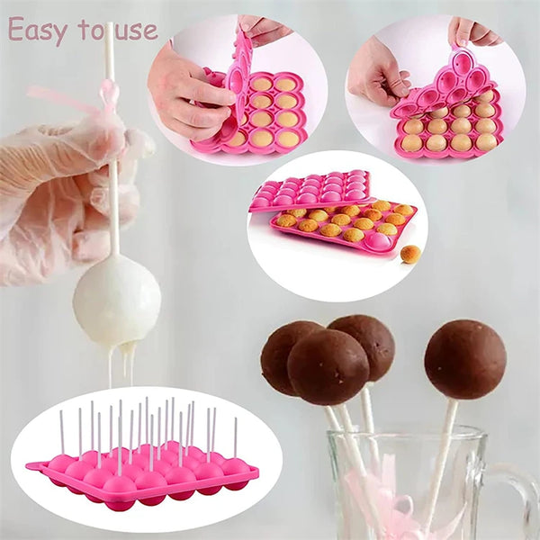 Silicone Lollipop Mold with stick