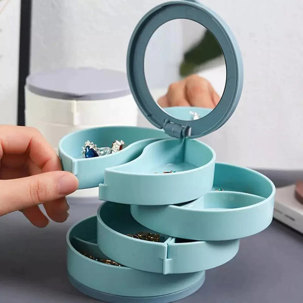 Multi-layer rotating jewellery box