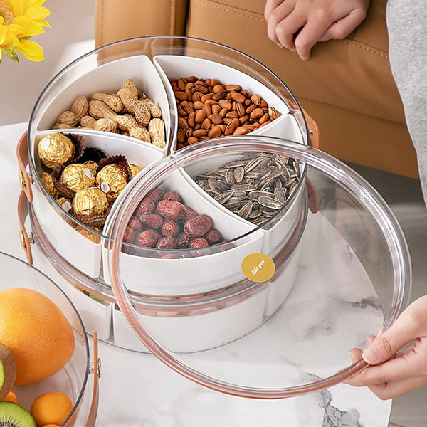 Carry & Serve Dry Fruit & Snacks Organizer - Multiple Compartments