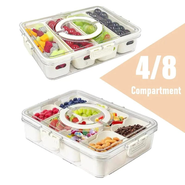 Premium acrylic airtight multi portion box