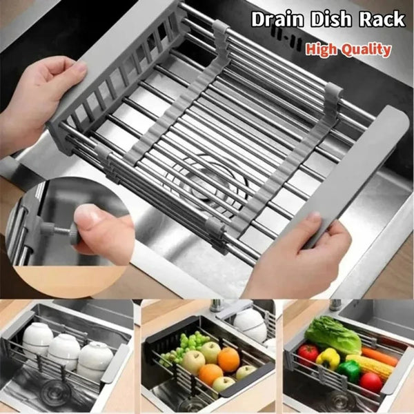 Adjustable Stainless Steel Drain Rack