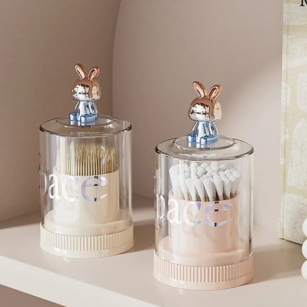 crystal rabbit cotton bird and toothpick holders