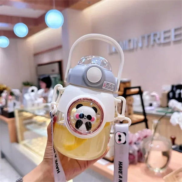 Cute Kids water bottle with straw