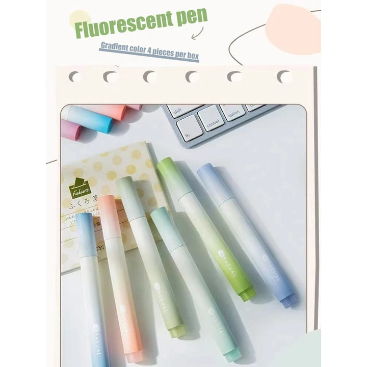 Color Gradients Highlighter Pens (Pack of 4) - All-In-One Store