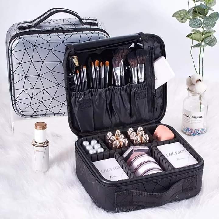 Diamond Pu Travel Cosmetic Bag - Large - All-In-One Store