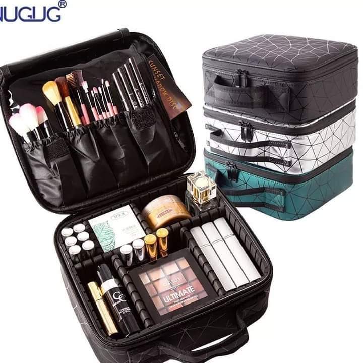 Diamond Pu Travel Cosmetic Bag - Large - All-In-One Store