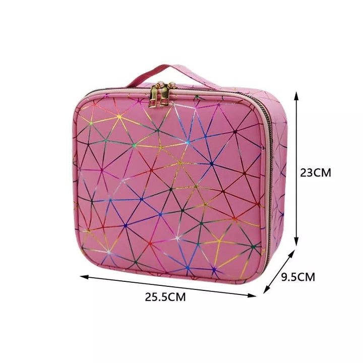 Diamond Pu Travel Cosmetic Bag - Large - All-In-One Store