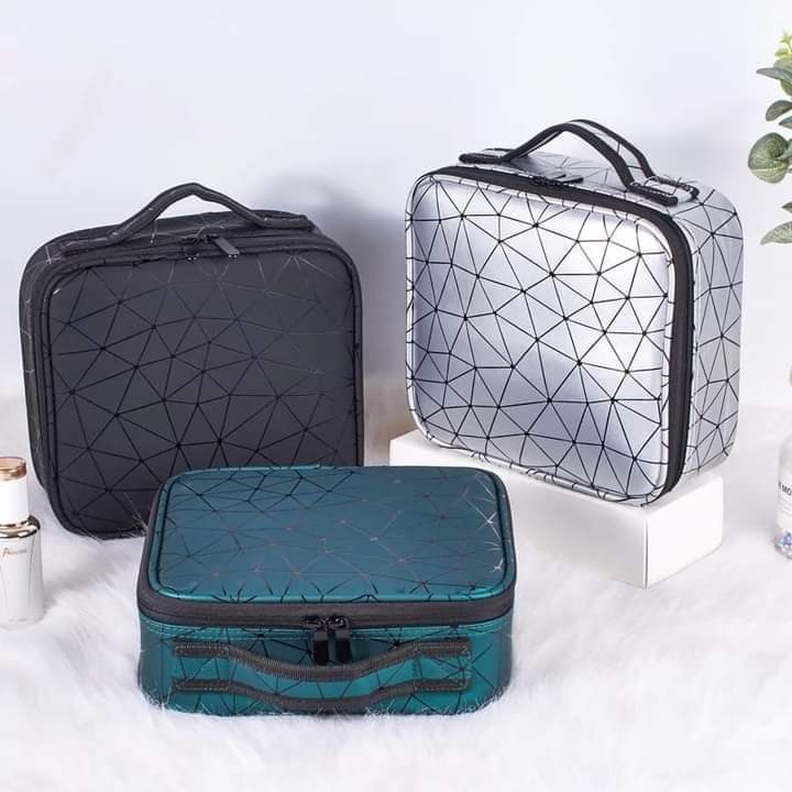 Diamond Pu Travel Cosmetic Bag - Large - All-In-One Store