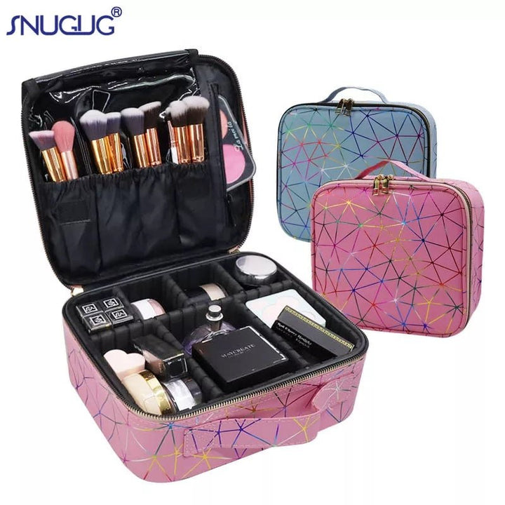 Diamond Pu Travel Cosmetic Bag - Large - All-In-One Store