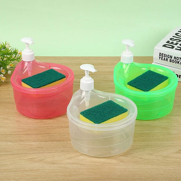 Dish Soap Dispenser and Sponge Holder - All-In-One Store