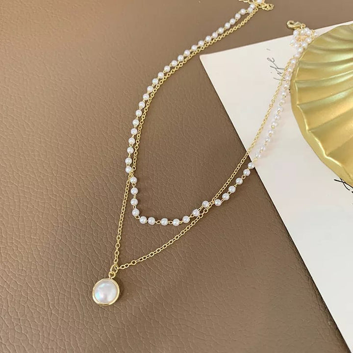 Double Layer pearl Chain Necklace - All-In-One Store