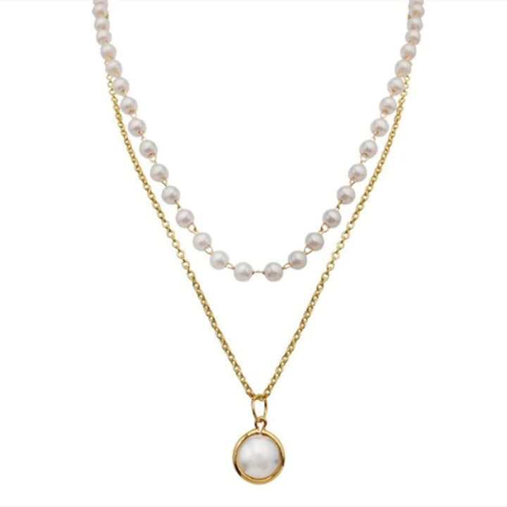 Double Layer pearl Chain Necklace - All-In-One Store