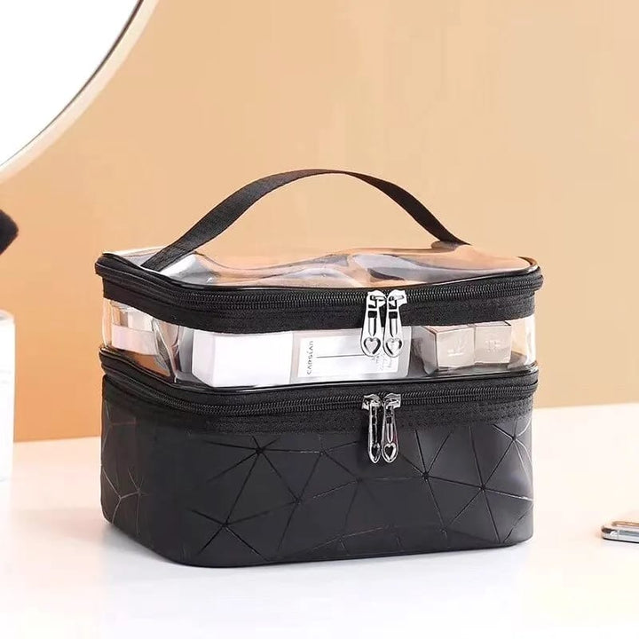 Double layers cosmetic bag - All-In-One Store