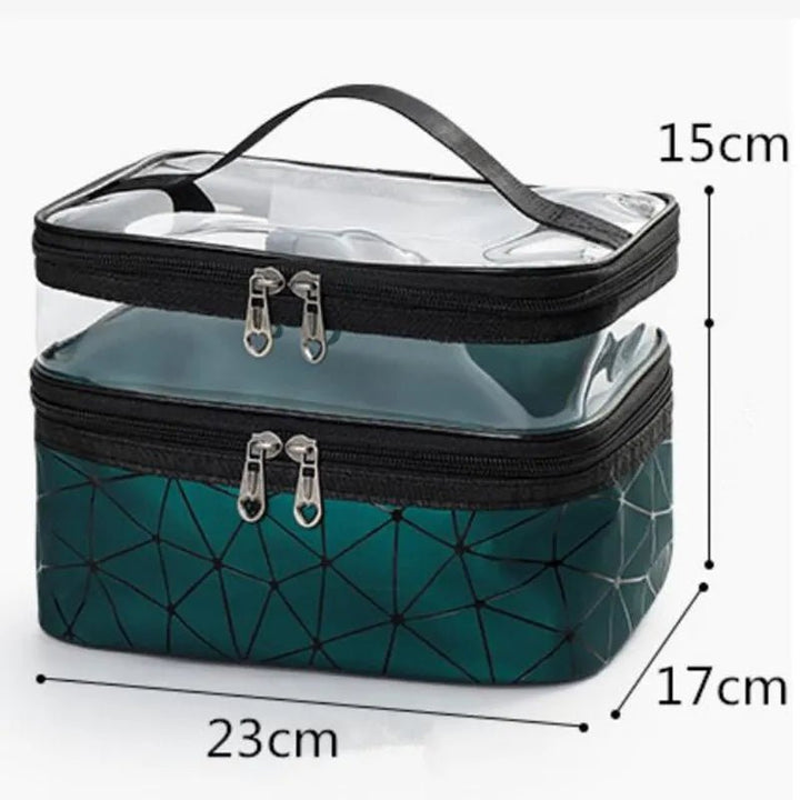 Double layers cosmetic bag - All-In-One Store