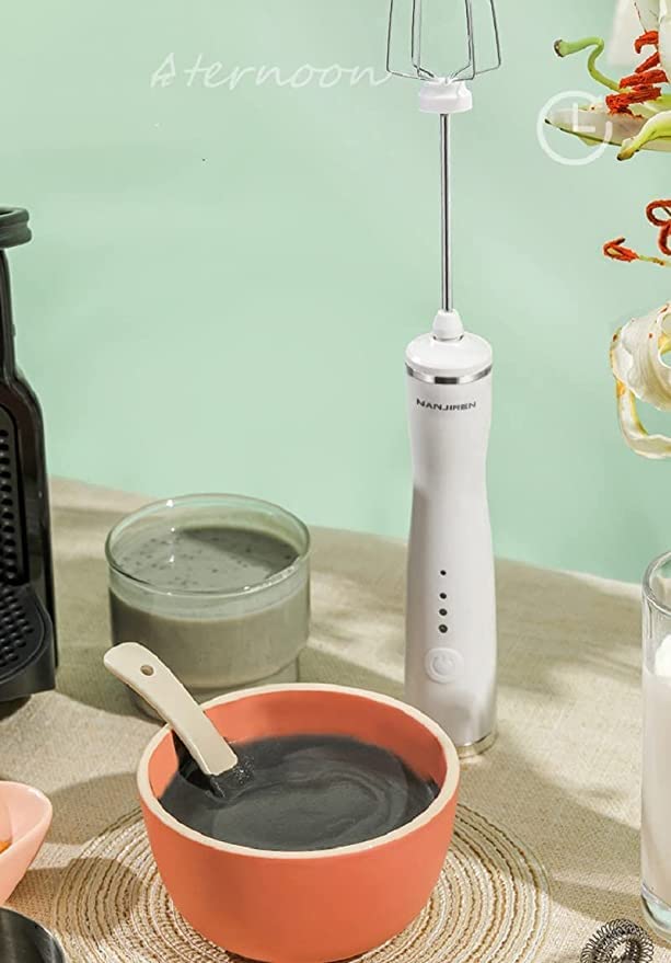 Electric Milk Frother Egg Beater Rechargeable - All-In-One Store