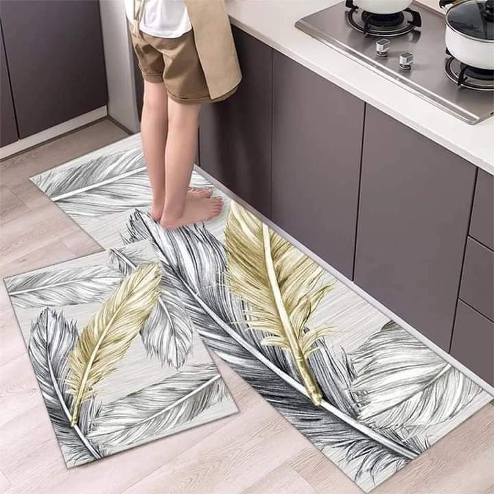 Elegant super absorbent Floor mat pack of Big & small - All-In-One Store