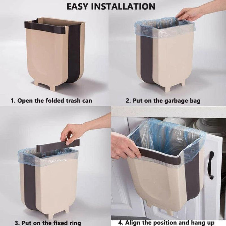 Foldable Cabinet Dustbin - All-In-One Store