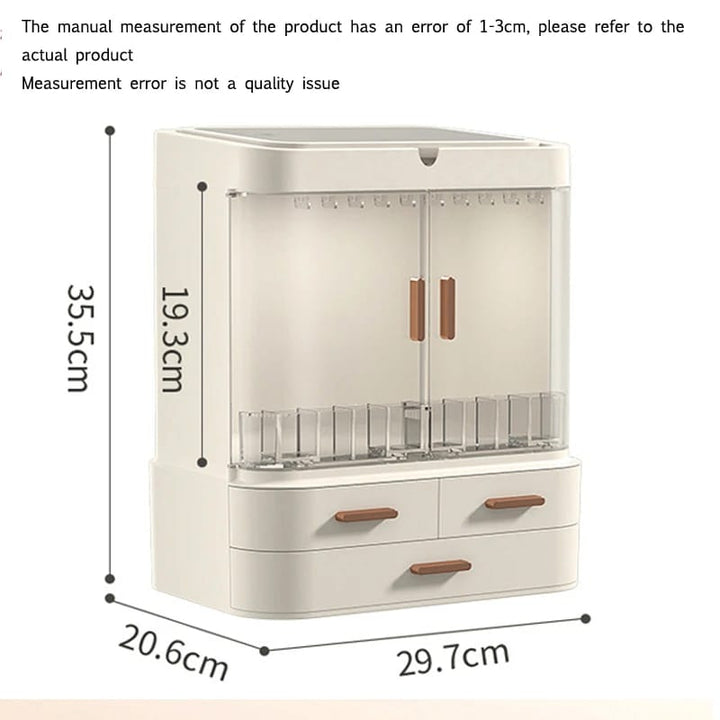 Grand Closet-Like Organizer With Mirror, LED & Drawers - All-In-One Store