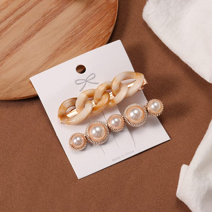 Handmade Korean Pearl Hairpins (Pack of 2) - All-In-One Store