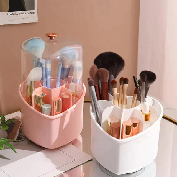 HeartGlow Rotating Makeup Brush Stand - All-In-One Store