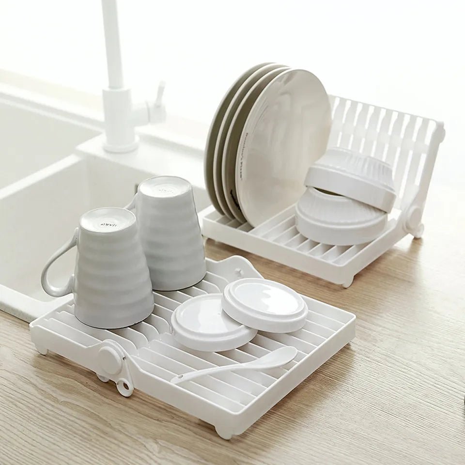 Innovative Foldable Dish Plates Drying Rack All In One Store