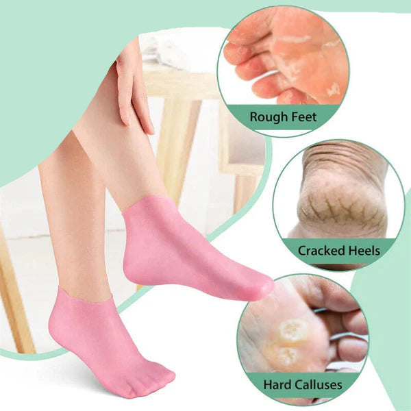 Silicone Heel Moisturizing Socks