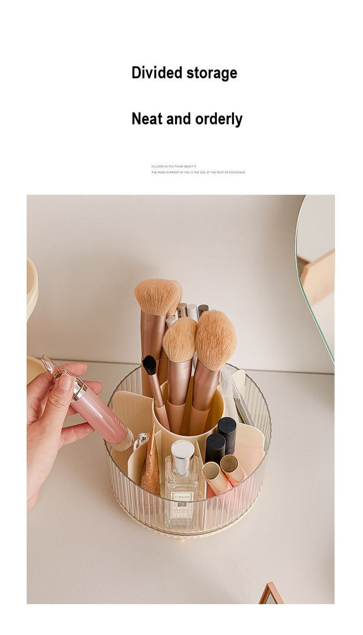 Large Spinning Brush Organizer with Lid - All-In-One Store