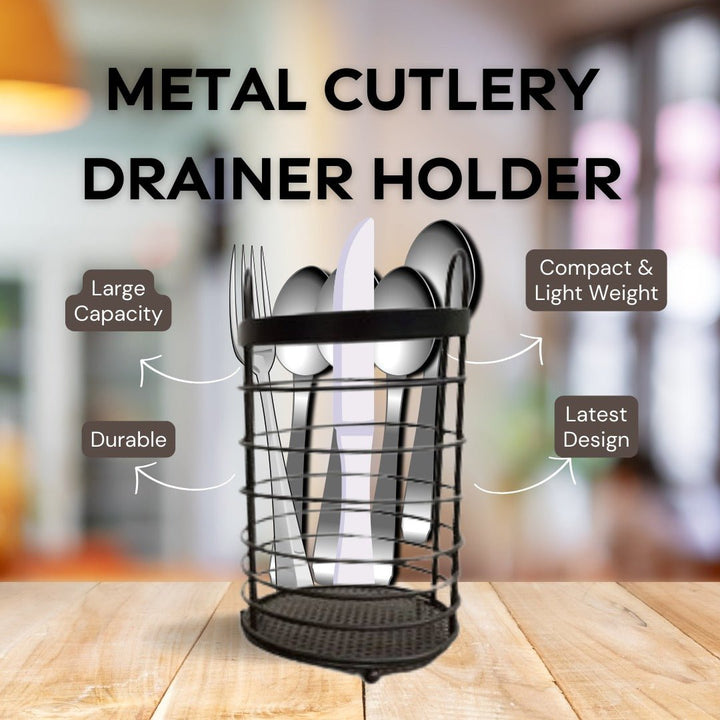 Metal Cutlery Drainer Holder - All-In-One Store