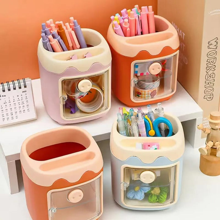 Multi-Grid Pen Holder Desk Organizer - All-In-One Store