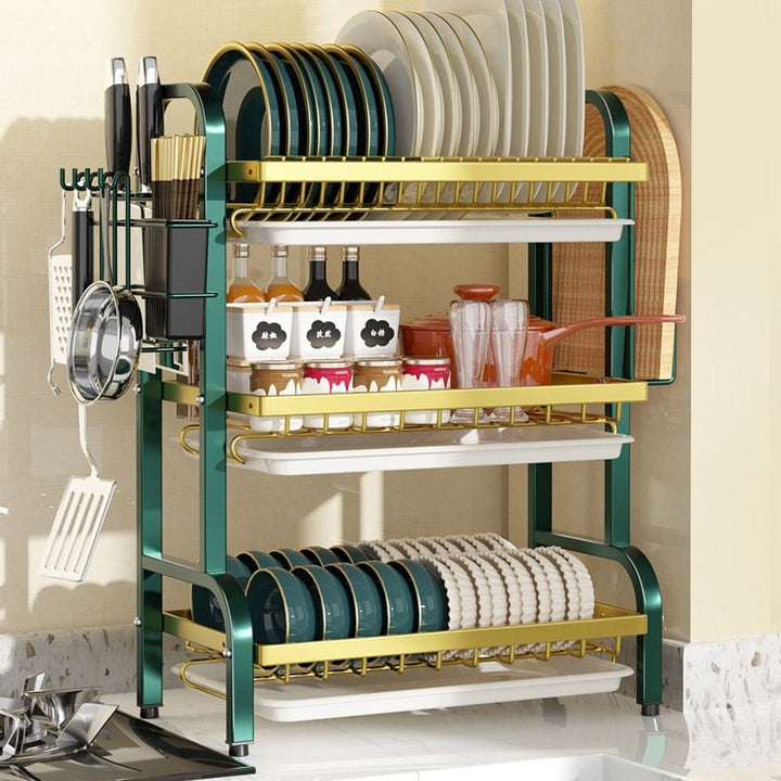 Multi Tired Dish Organizer - All-In-One Store