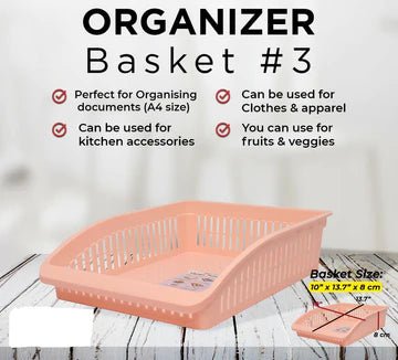 Organizer Basket- Flat 1 piece - All-In-One Store