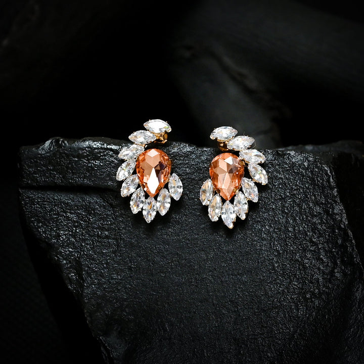 Pear Diamond Shape Earrings (CR-15) - All-In-One Store