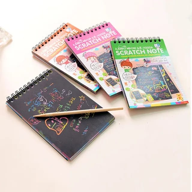 Rainbow Scratch Drawing Book (Pack of 3) - All-In-One Store