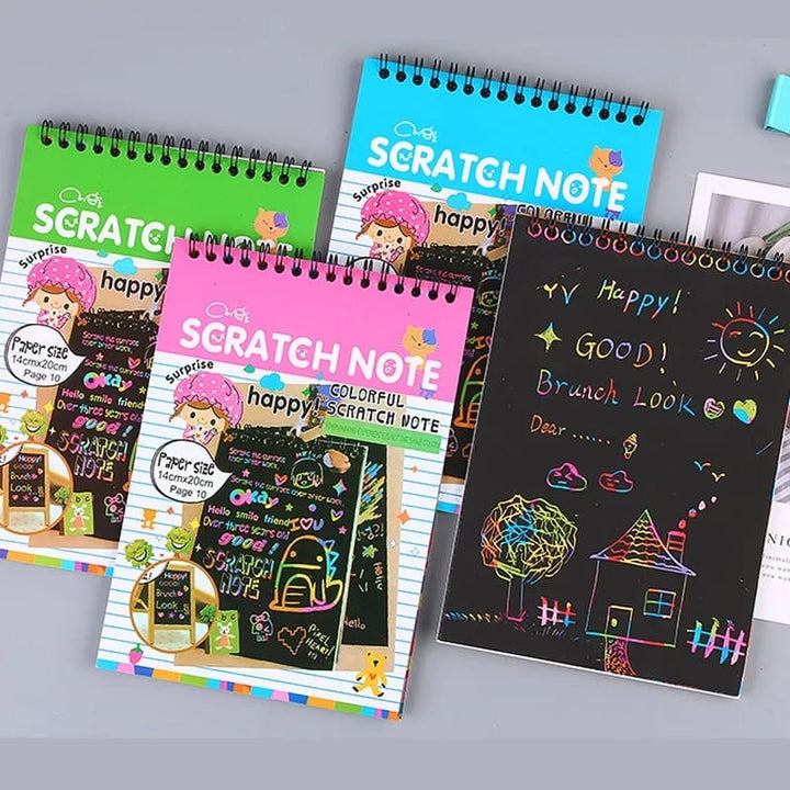 Rainbow Scratch Drawing Book (Pack of 3) - All-In-One Store