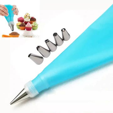 Reusable cake decorating nozzles set with Silicone piping bag - All-In-One Store