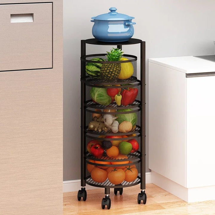 Round shape metal trolley - All-In-One Store