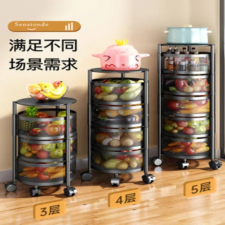 Round shape metal trolley - All-In-One Store