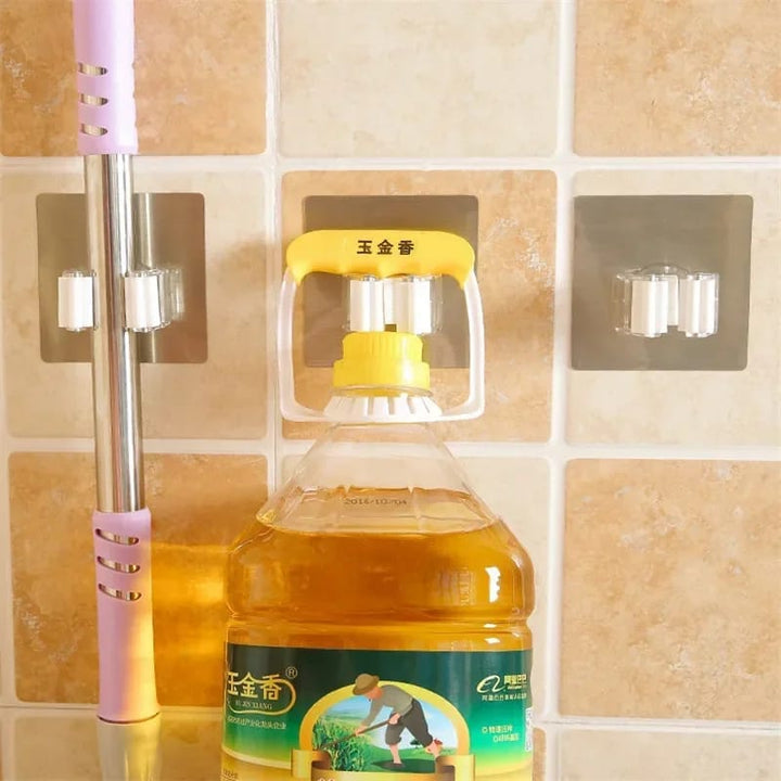 Self-Adhesive Mop Holder - All-In-One Store