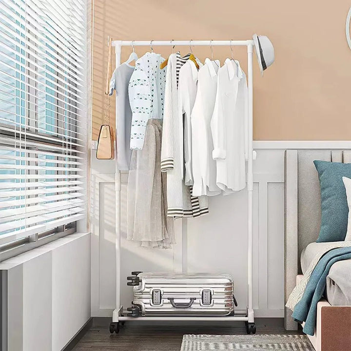 Single Pole Telescopic Clothes Rack - All-In-One Store