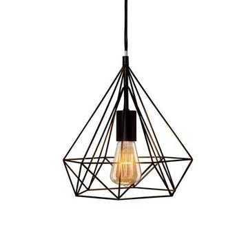 Sparkling Diamond Drop Pendant Lamp with vintage edison bulb - All-In-One Store