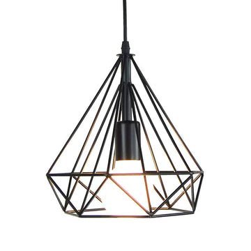 Sparkling Diamond Drop Pendant Lamp with vintage edison bulb - All-In-One Store