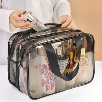 Stylish Dual-Zip Cosmetic Storage Bag - All-In-One Store