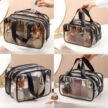 Stylish Dual-Zip Cosmetic Storage Bag - All-In-One Store