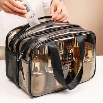 Stylish Dual-Zip Cosmetic Storage Bag - All-In-One Store